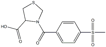 3-[(4-methanesulfonylphenyl)carbonyl]-1,3-thiazolidine-4-carboxylic acid Struktur