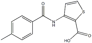 3-[(4-methylbenzoyl)amino]thiophene-2-carboxylic acid Struktur