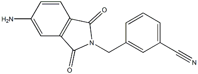 3-[(5-amino-1,3-dioxo-2,3-dihydro-1H-isoindol-2-yl)methyl]benzonitrile Struktur