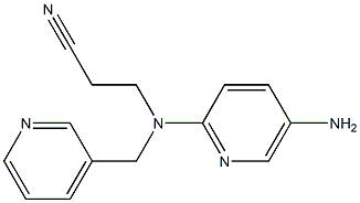 3-[(5-aminopyridin-2-yl)(pyridin-3-ylmethyl)amino]propanenitrile Struktur