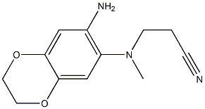 3-[(7-amino-2,3-dihydro-1,4-benzodioxin-6-yl)(methyl)amino]propanenitrile Struktur