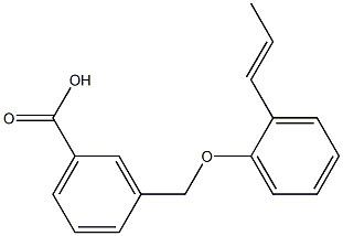 3-[2-(prop-1-en-1-yl)phenoxymethyl]benzoic acid Struktur