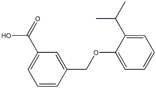 3-[2-(propan-2-yl)phenoxymethyl]benzoic acid Struktur