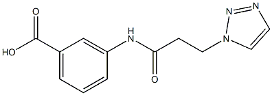 3-[3-(1H-1,2,3-triazol-1-yl)propanamido]benzoic acid Struktur