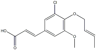 3-[4-(but-2-en-1-yloxy)-3-chloro-5-methoxyphenyl]prop-2-enoic acid Struktur