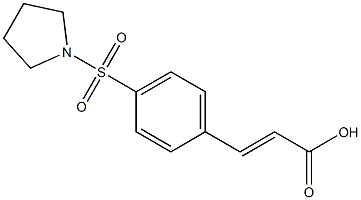 3-[4-(pyrrolidine-1-sulfonyl)phenyl]prop-2-enoic acid Struktur