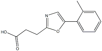 3-[5-(2-methylphenyl)-1,3-oxazol-2-yl]propanoic acid Struktur