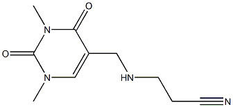 3-{[(1,3-dimethyl-2,4-dioxo-1,2,3,4-tetrahydropyrimidin-5-yl)methyl]amino}propanenitrile Struktur