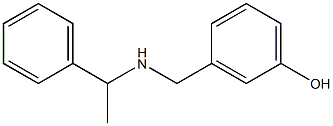 3-{[(1-phenylethyl)amino]methyl}phenol Struktur