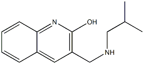 3-{[(2-methylpropyl)amino]methyl}quinolin-2-ol Struktur