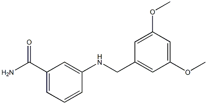 3-{[(3,5-dimethoxyphenyl)methyl]amino}benzamide Struktur