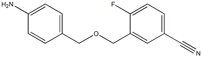 3-{[(4-aminophenyl)methoxy]methyl}-4-fluorobenzonitrile Struktur