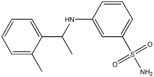 3-{[1-(2-methylphenyl)ethyl]amino}benzene-1-sulfonamide Struktur