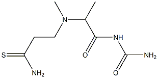 3-{[1-(carbamoylamino)-1-oxopropan-2-yl](methyl)amino}propanethioamide Struktur