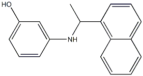 3-{[1-(naphthalen-1-yl)ethyl]amino}phenol Struktur