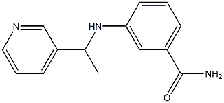 3-{[1-(pyridin-3-yl)ethyl]amino}benzamide Struktur