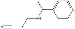 3-{[1-(pyridin-4-yl)ethyl]amino}propanenitrile Struktur