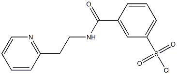 3-{[2-(pyridin-2-yl)ethyl]carbamoyl}benzene-1-sulfonyl chloride Struktur