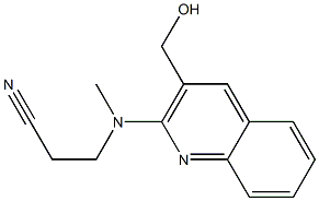 3-{[3-(hydroxymethyl)quinolin-2-yl](methyl)amino}propanenitrile Struktur