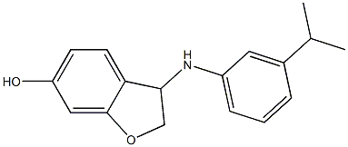 3-{[3-(propan-2-yl)phenyl]amino}-2,3-dihydro-1-benzofuran-6-ol Struktur