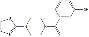 3-{[4-(1,3-thiazol-2-yl)piperazin-1-yl]carbonyl}phenol Struktur