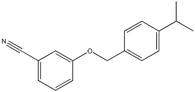 3-{[4-(propan-2-yl)phenyl]methoxy}benzonitrile Struktur