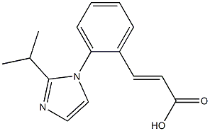 3-{2-[2-(propan-2-yl)-1H-imidazol-1-yl]phenyl}prop-2-enoic acid Struktur