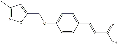 3-{4-[(3-methyl-1,2-oxazol-5-yl)methoxy]phenyl}prop-2-enoic acid Struktur