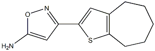 3-{4H,5H,6H,7H,8H-cyclohepta[b]thiophen-2-yl}-1,2-oxazol-5-amine Struktur