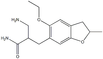 3-amino-2-[(5-ethoxy-2-methyl-2,3-dihydro-1-benzofuran-6-yl)methyl]propanamide Struktur