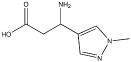 3-amino-3-(1-methyl-1H-pyrazol-4-yl)propanoic acid Struktur