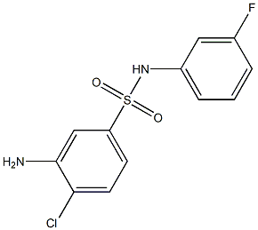 3-amino-4-chloro-N-(3-fluorophenyl)benzene-1-sulfonamide Struktur