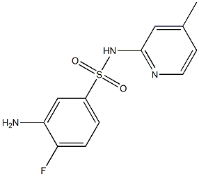 3-amino-4-fluoro-N-(4-methylpyridin-2-yl)benzene-1-sulfonamide Struktur