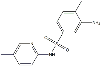 3-amino-4-methyl-N-(5-methylpyridin-2-yl)benzene-1-sulfonamide Struktur