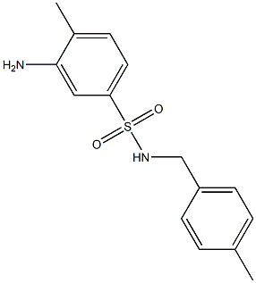 3-amino-4-methyl-N-[(4-methylphenyl)methyl]benzene-1-sulfonamide Struktur