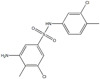 3-amino-5-chloro-N-(3-chloro-4-methylphenyl)-4-methylbenzene-1-sulfonamide Struktur