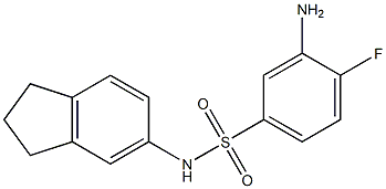 3-amino-N-(2,3-dihydro-1H-inden-5-yl)-4-fluorobenzene-1-sulfonamide Struktur