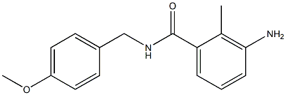 3-amino-N-[(4-methoxyphenyl)methyl]-2-methylbenzamide Struktur