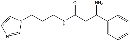 3-amino-N-[3-(1H-imidazol-1-yl)propyl]-3-phenylpropanamide Struktur