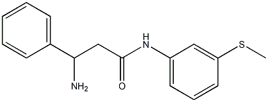 3-amino-N-[3-(methylthio)phenyl]-3-phenylpropanamide Struktur