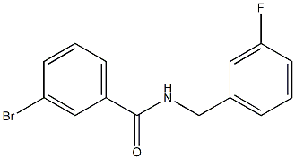 3-bromo-N-[(3-fluorophenyl)methyl]benzamide Struktur