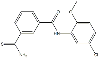 3-carbamothioyl-N-(5-chloro-2-methoxyphenyl)benzamide Struktur