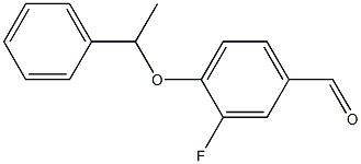 3-fluoro-4-(1-phenylethoxy)benzaldehyde Struktur