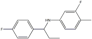 3-fluoro-N-[1-(4-fluorophenyl)propyl]-4-methylaniline Struktur