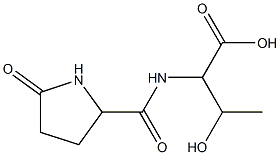 3-hydroxy-2-{[(5-oxopyrrolidin-2-yl)carbonyl]amino}butanoic acid Struktur