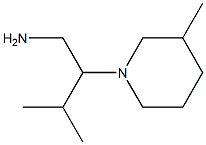 3-methyl-2-(3-methylpiperidin-1-yl)butan-1-amine Struktur