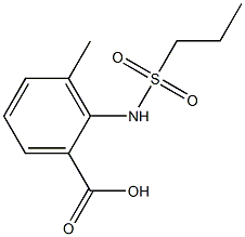 3-methyl-2-[(propylsulfonyl)amino]benzoic acid Struktur