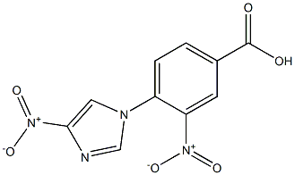 3-nitro-4-(4-nitro-1H-imidazol-1-yl)benzoic acid Struktur