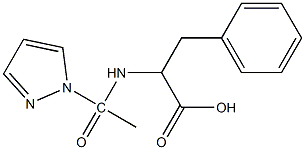 3-phenyl-2-[1-(1H-pyrazol-1-yl)acetamido]propanoic acid Struktur