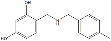 4-({[(4-methylphenyl)methyl]amino}methyl)benzene-1,3-diol Struktur